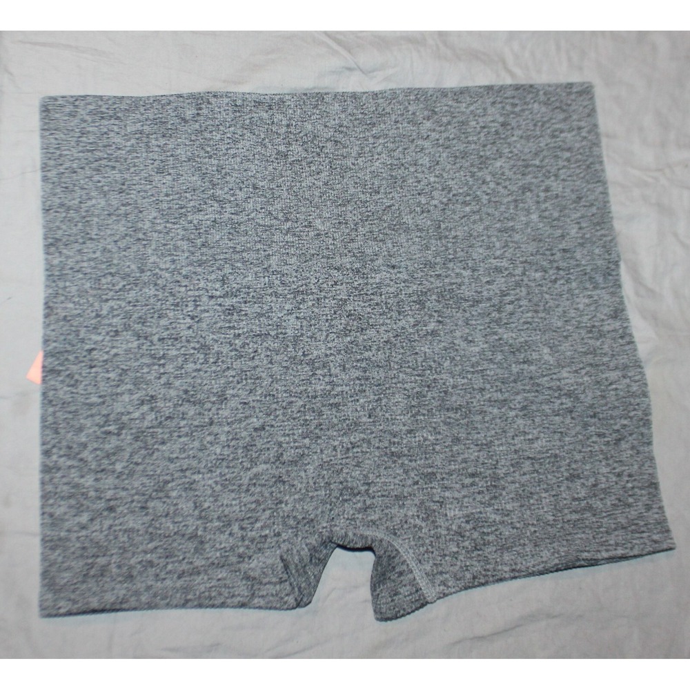 Colsie Womens Ribbed Seamless Bike Shorts Gray Size L